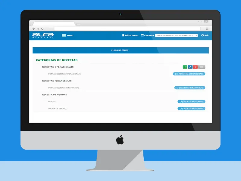 Novo Layout Sistema ERP: Cadastro de Plano de Contas